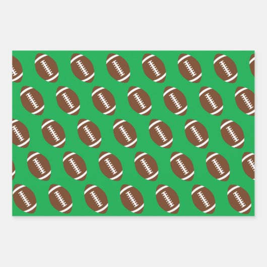 サッカーとスノーフレークレッドとグリーンクリスマス ラッピングペーパーシート (正面2)