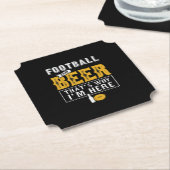 サッカーとビールが私がここにいる理由ギフト ペーパーコースター (アングル)