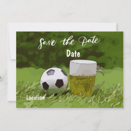 サッカーとビールを緑の芝生で楽しむ特別な日を予約しよう 招待状