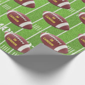 サッカーとフィールドパーソナライズされたラッピング紙 ラッピングペーパー (角)