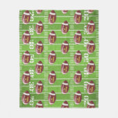 サッカーとフィールドパーソナライズされた フリースブランケット (正面)