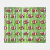 サッカーとフィールドパーソナライズされた フリースブランケット (正面(横))