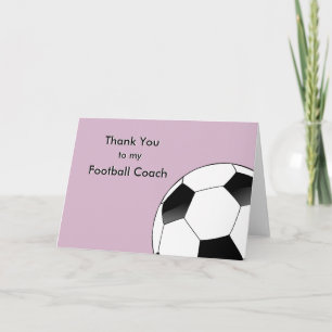 サッカーとフットボールコーチへの感謝 サンキューカード