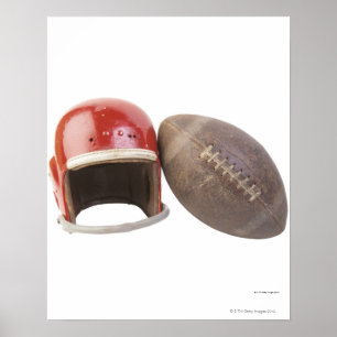 サッカーとヘルメット ポスター