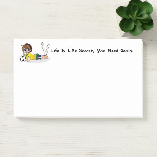 サッカーとライフポストイットのメモ ポストイット (オフィス)