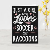 サッカーとラクダが好きな女の子のギフト 女性 カード (黄色い花)