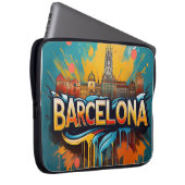 サッカーと太陽の都市 ラップトップスリーブ (正面右)