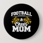 サッカーと応援ママ – ハイスクールスポーツ 缶バッジ (正面)