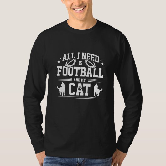 サッカーと猫さえいれば完璧 ペット ねこ Tシャツ (正面)