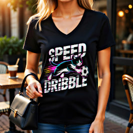 サッカーと猫好きのための面白いギフト Tシャツ