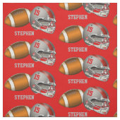 サッカーと赤|ヘルメットの番号と名前 ファブリック (見本)