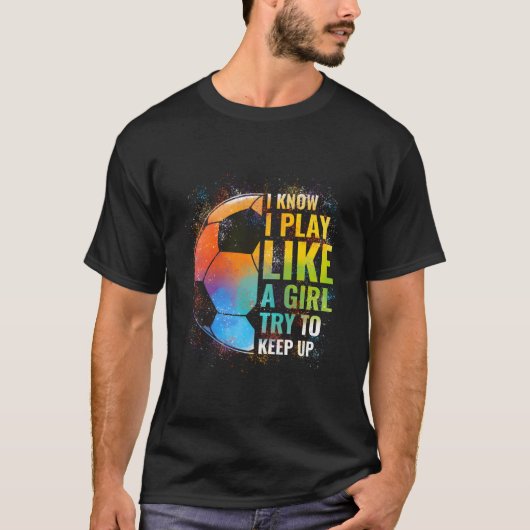 サッカーについていくのが精一杯なプレーヤーです Tシャツ (正面)