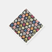 サッカーにはボールが遊掛かる スタンダードカクテルナプキン (角)