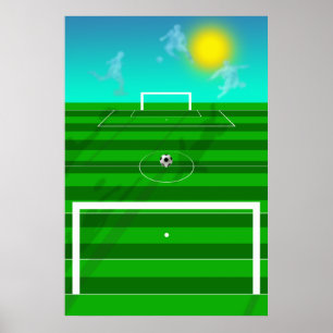サッカーによってはサッカー競技場が夢を見、futbol分野を曇らせます ポスター
