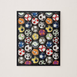 サッカーにボール遊を取る ジグソーパズル