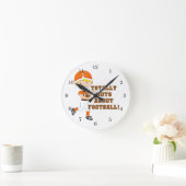 サッカーに夢中である ラウンド壁時計 (ホーム)