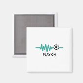 サッカーに熱中する人 マグネット (正面/裏面)
