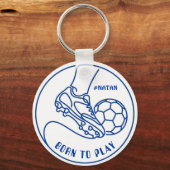 サッカーに生まれて 名前 キーホルダー (正面)
