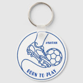 サッカーに生まれて 名前 キーホルダー (裏面)