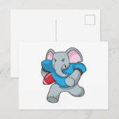 サッカーに象が参加する、そのために必要な道具 ポストカード (正面/裏面)