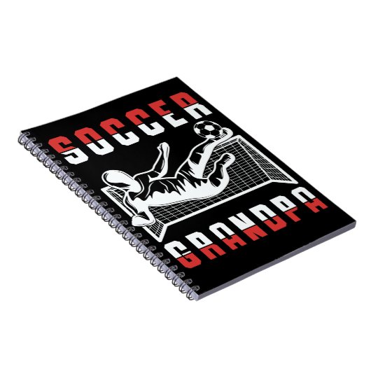 サッカーのおじいちゃんスポーツマンおじいちゃん ノートブック (右側)