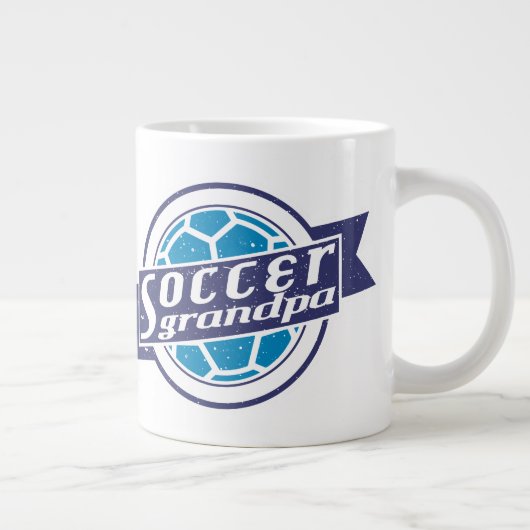 サッカーのおじいちゃん ジャンボコーヒーマグカップ (右)