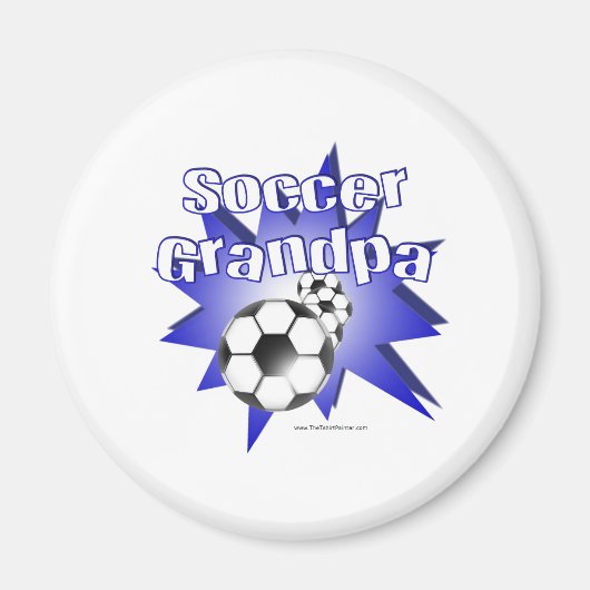 サッカーのおじいちゃん マグネット (正面)