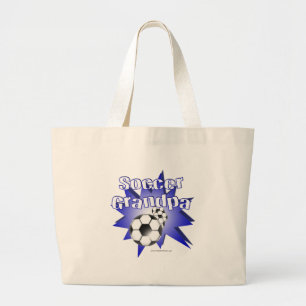 サッカーのおじいちゃん ラージトートバッグ