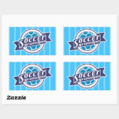 サッカーのおじいちゃん 長方形シール (シート)