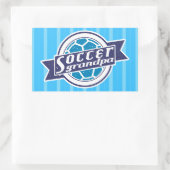 サッカーのおじいちゃん 長方形シール (バッグ)