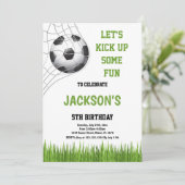 サッカーのおもしろい誕生日招待状を盛り上げよう 招待状 (スタンド正面)