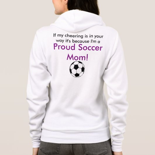 サッカーのお母さんのスエットシャツ パーカ (裏面)
