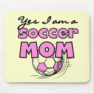 サッカーのお母さんのTシャツおよびギフト マウスパッド
