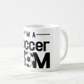 サッカーのお母さんマグ コーヒーマグカップ (正面右)
