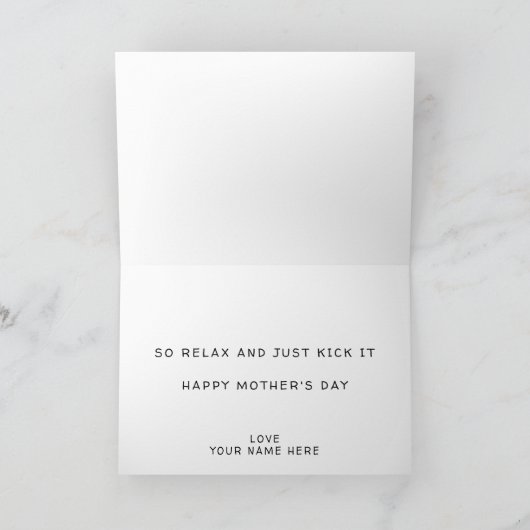 サッカーのお母さん一日の種類母さんの日 サンキューカード (内部)