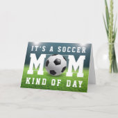 サッカーのお母さん一日の種類母さんの日 サンキューカード (正面)