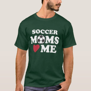 サッカーのお母さん"ハート"私 Tシャツ