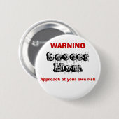 サッカーのお母さん、 缶バッジ (正面&裏面)