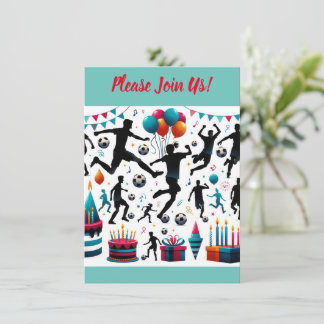 サッカーのお祝い: 楽しいパーティをキックオフしよう！ 招待状