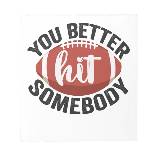 サッカーのことわざギフトおもしろいを誰かに当てなさい ノートパッド (正面)