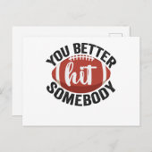 サッカーのことわざギフトおもしろいを誰かに当てなさい ポストカード (正面/裏面)