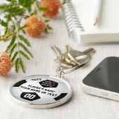 サッカーのための写真かロゴカスタムな年長夜ギフト キーホルダー (側面)