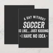 サッカーのない日なんて冗談みたいなもの サンキューカード (正面/裏面)