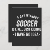 サッカーのない日は冗談みたいなもの サンキューカード (正面/裏面)