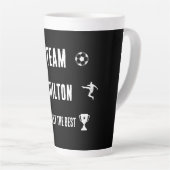 サッカーのアクセサリー カフェラテマグ (右アングル)