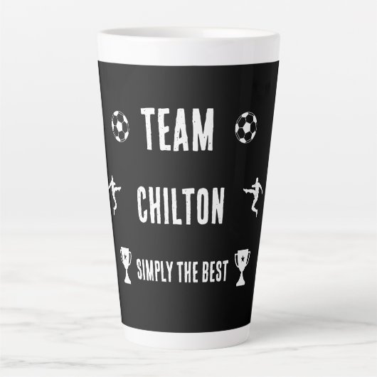 サッカーのアクセサリー カフェラテマグ (正面)