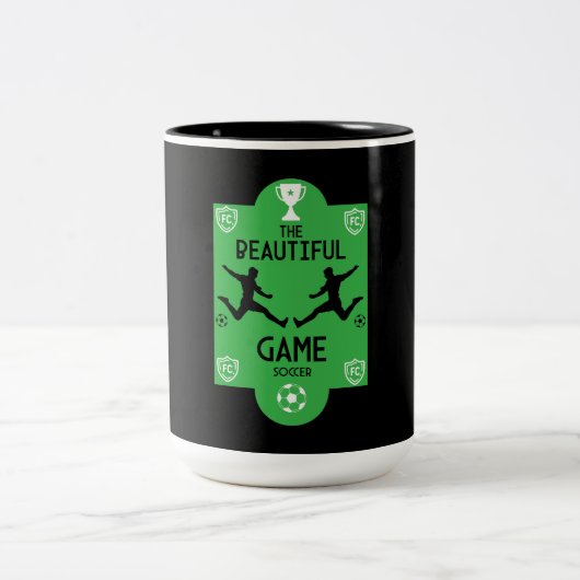 サッカーのアクセサリー ツートーンマグカップ (中央)