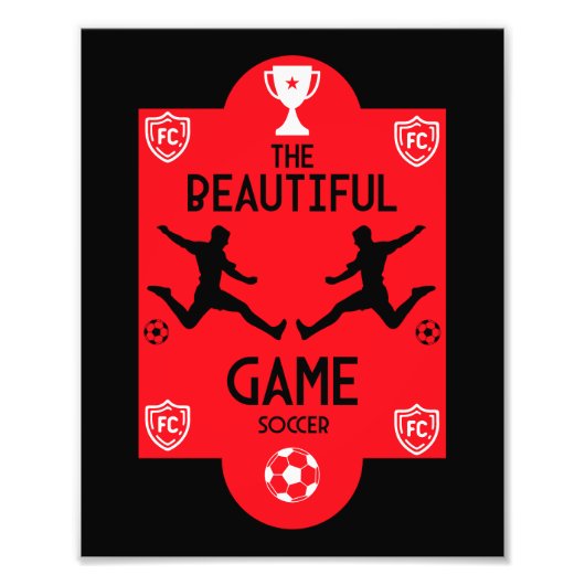 サッカーのアクセサリー フォトプリント            (正面)
