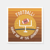 サッカーのアップライトゲームデー スタンダードカクテルナプキン (正面)