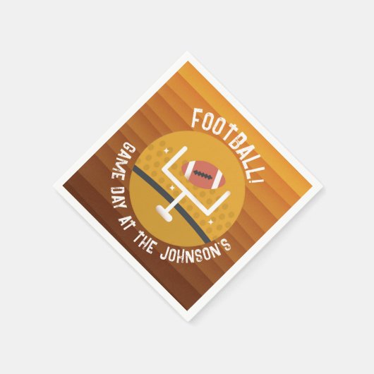 サッカーのアップライトゲームデー スタンダードカクテルナプキン (角)